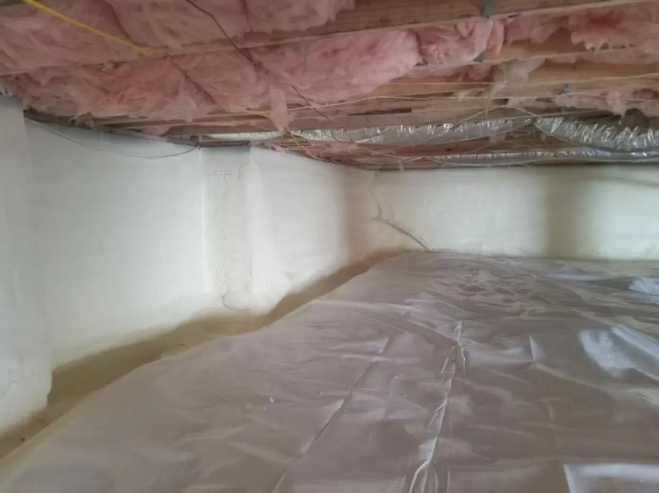 Crawl space encapsulation with closed-cell spray foam for Spray Foam Roofing in Upper Dublin